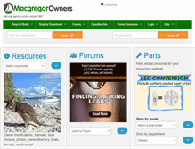 Tablet Screenshot of macgregor.sailboatowners.com